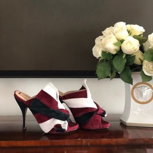 No.21 Suede Heeled Slides